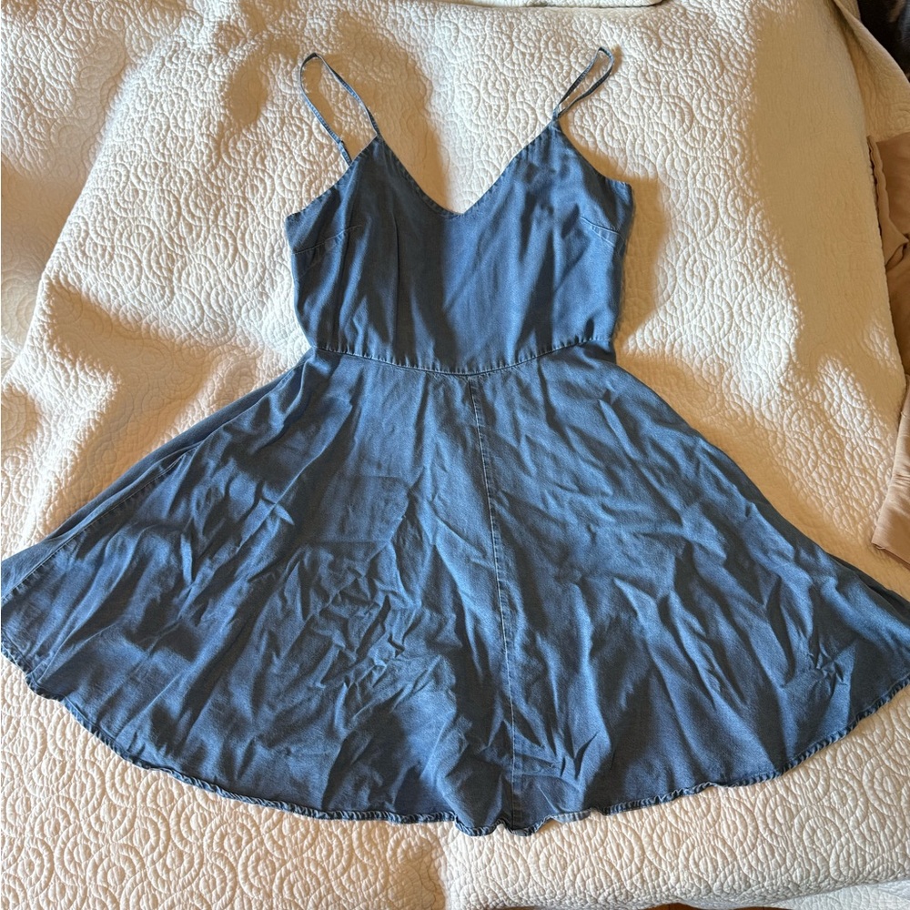 Blue Spaghetti Strap Dress